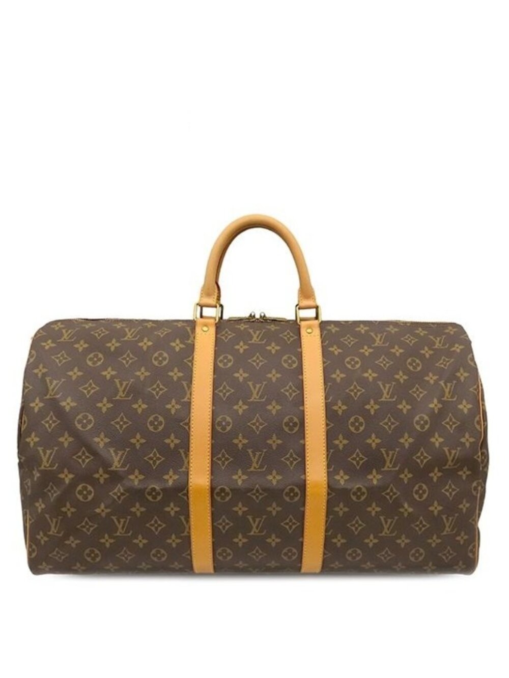Louis Vuitton Boston Bag Keepall Bandouliere 55 Monogram Canvas Gold